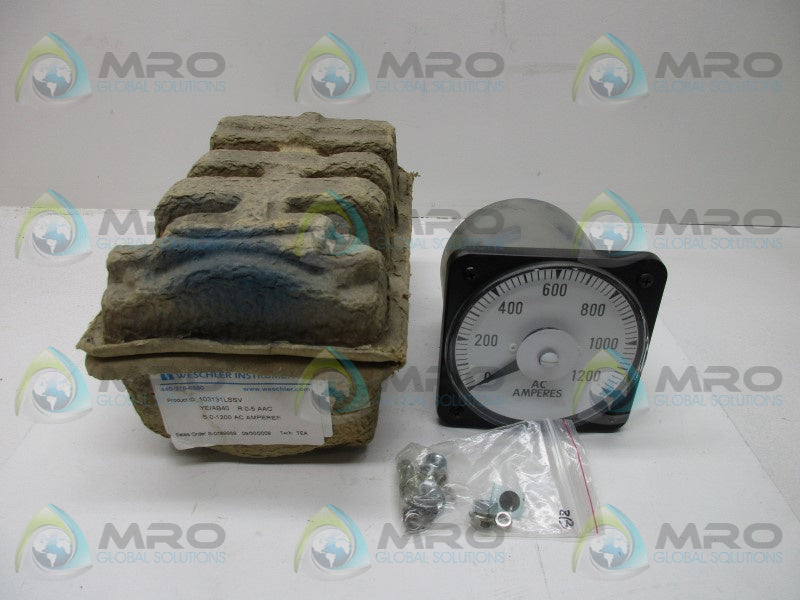 WESCHLER 103131LSSV PANEL METER 0-1200 AC AMPERES  NSMP