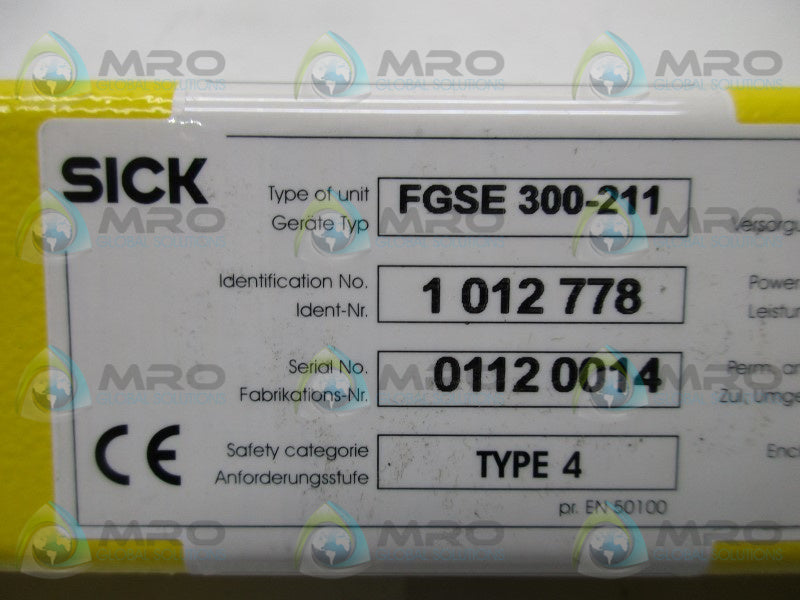 SICK FGSE300-211 (AS PICTURED) NSNP