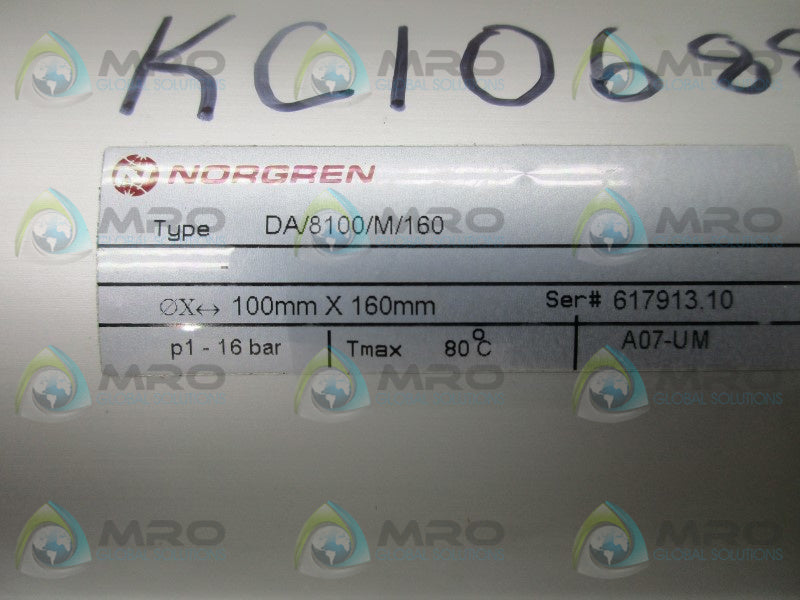 NORGREN DA/8100/M/160 CYLINDER  UNMP