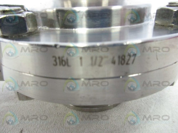 316L 1-1/2 41827 BUTTERFLY VALVE WITH HANDLE  NSNP