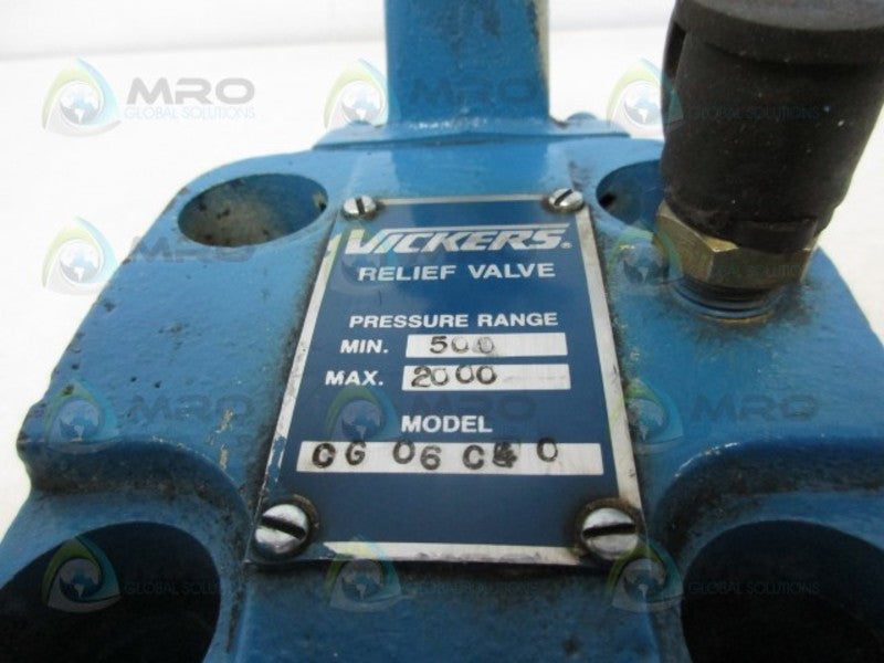 VICKERS CG-06-C40 RELIEF VALVE  UNMP