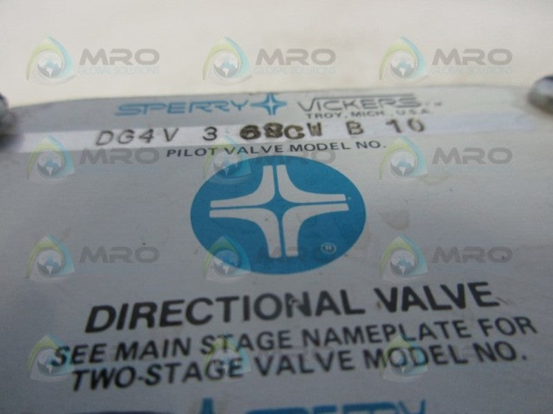VICKERS DG4V-3-68CW-B-10 PILOT DIRECTIONAL VALVE  UNMP