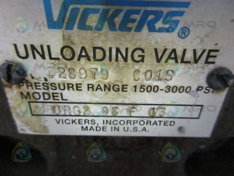 VICKERS URG2-06-F-13 UNLOADING VALVE  UNMP