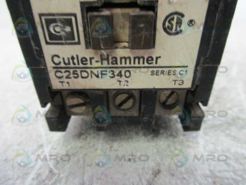 CUTLER HAMMER C25DNF340 SER. C1 CONTACTOR UNMP