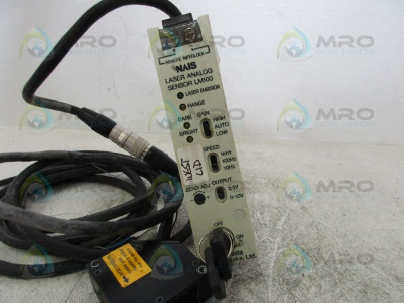 NAiS LM100 12-24 VDC LASER ANALOG SENSOR UNMP