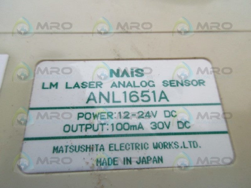 NAiS LM100 12-24 VDC LASER ANALOG SENSOR UNMP