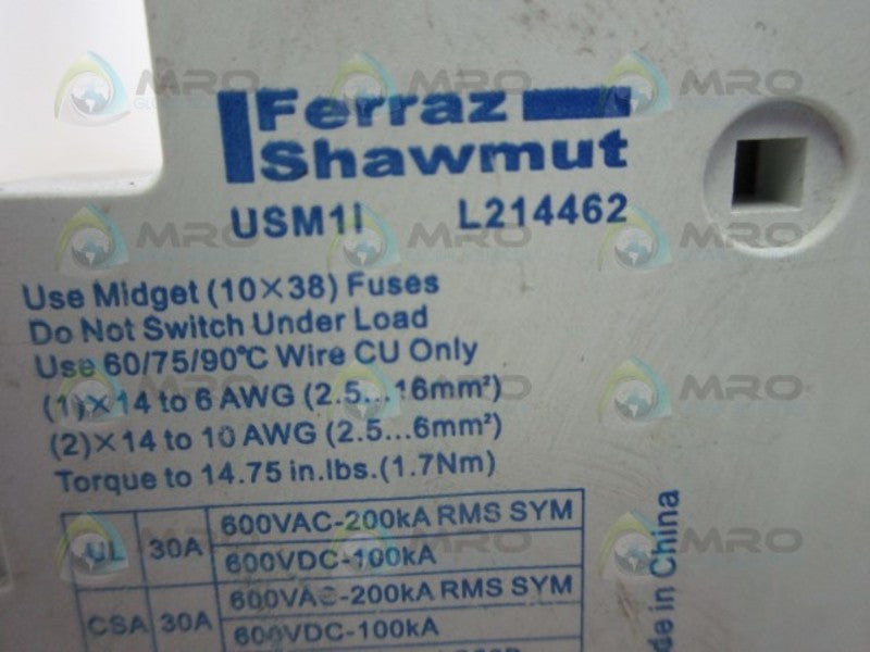 FERRAZ SHAWMUT USM1I FUSE HOLDER  UNMP