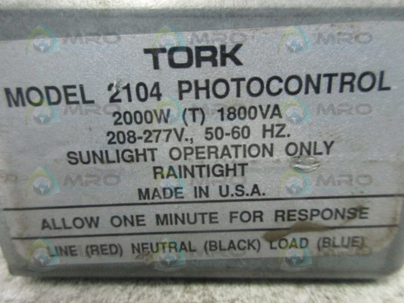 TORK MODEL 2104 PHOTOCONTROL  UNMP