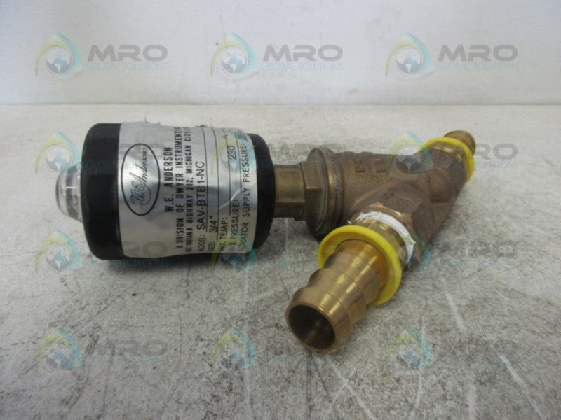 WE ANDERSON SAV-BTB1-NC ANGLE SEAT VALVE  UNMP