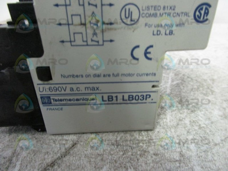 TELEMECANIQUE LB1-LB03P STARTER SWITCH (AS PICTURED)  UNMP