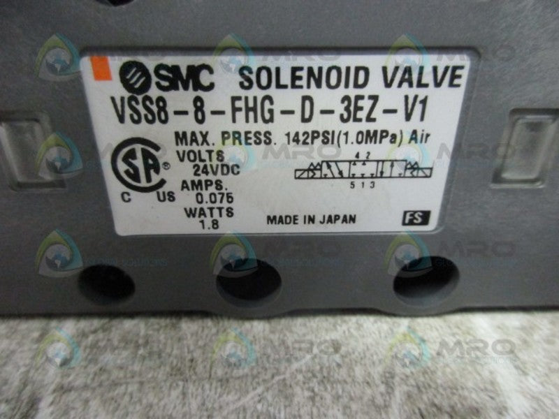 SMC VSS8-8-FHG-D-3EZ-V1 SOLENOID VALVE  NSNP