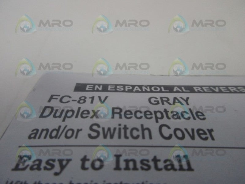 BWF FC-91V DUPLEX RECEPTACLE/SWITCH COVER  NSMP