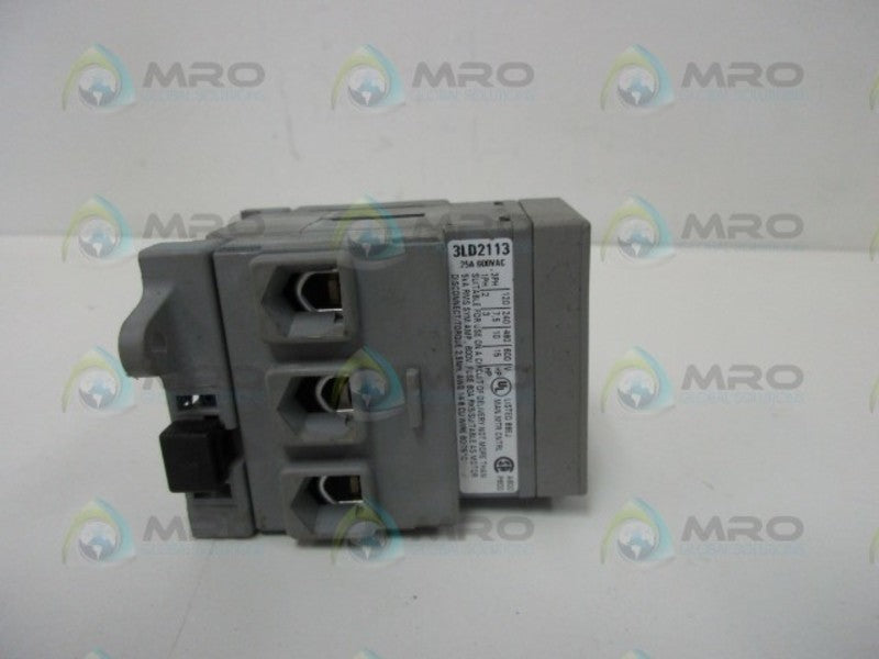 SIEMENS 3LD21130TK51 COMPACT NON FUSIBLE ROTARY SWITCH  UNMP