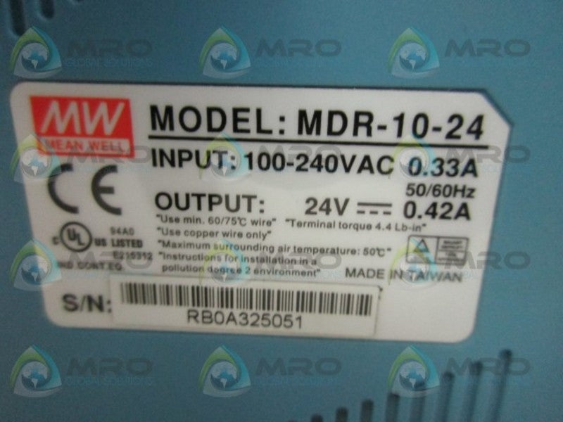 MEAN WELL MDR-10-24 POWER SUPPLY  NSMP