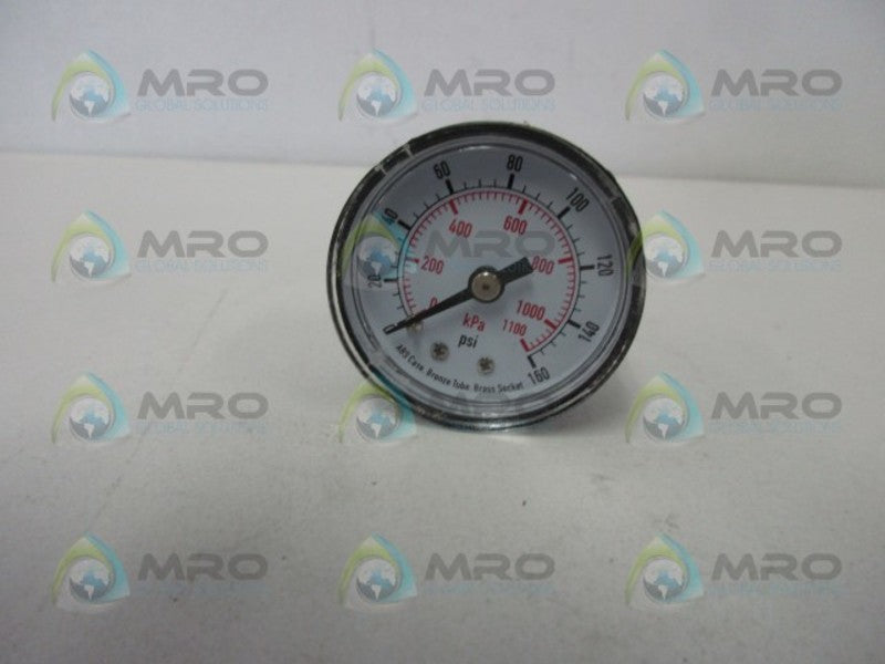 GRAINGER 4FLZ8 PRESSURE GAUGE 0-160 PSI 0-1100 KPA  NSMP