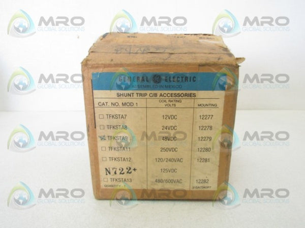 GENERAL ELECTRIC TFKSTA9 48VDC FRAME BREAKER  NSMP