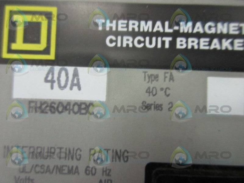 SQUARE D FH26040BC 40A (GREY)  NSMP