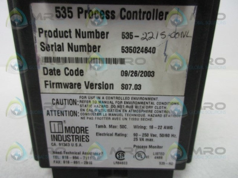 POWERS SERIES 535-2215-00NL PROCESS CONTROLLER  UNMP