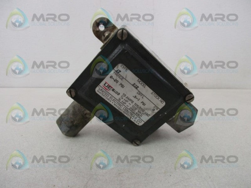 UNITED ELECTRIC J7222 PRESSURE CONTROL  UNMP
