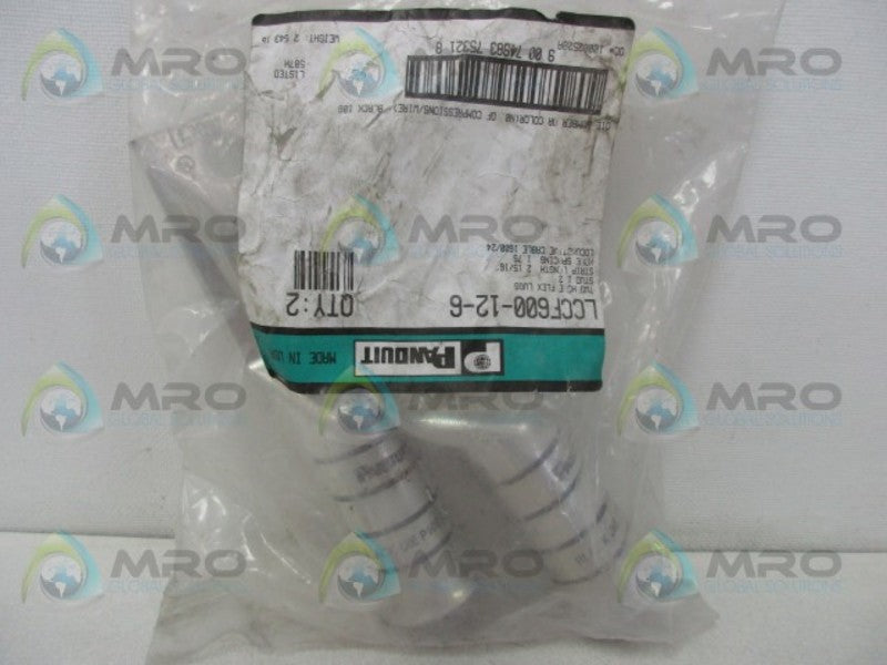 PANDUIT LCCF600-12-6 TWO HOLE FLEX LUGS (PKG OF 2)  NSMP