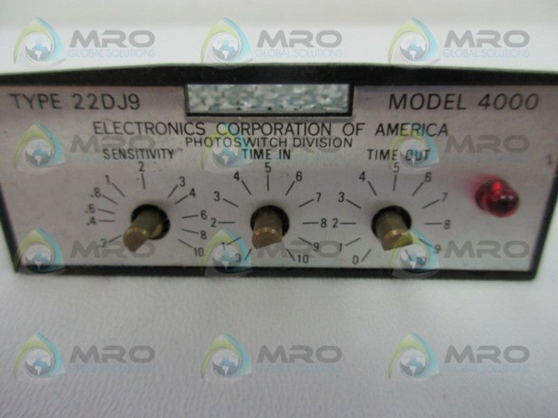 ECA 22DJ9-4000 PHOTOSWITCH TIME DELAY CONTROL MODULE  UNMP