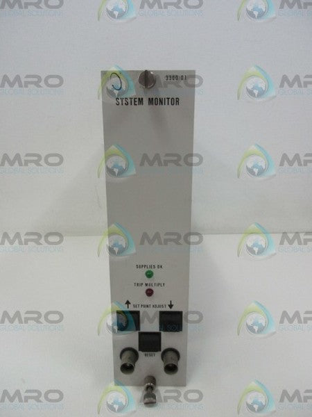 BENTLY NEVADA 3300/01-01-00 SYSTEM MONITOR MODULE  UNMP