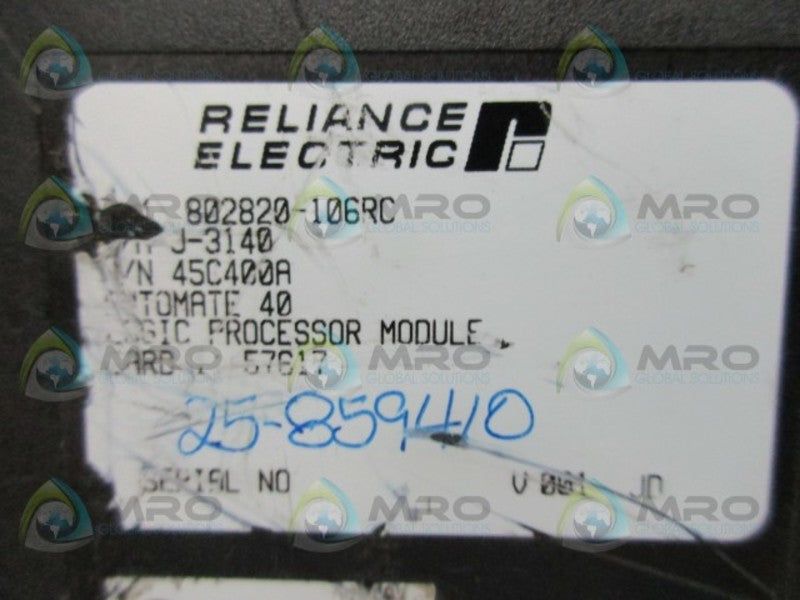 RELAINACE ELECTRIC 45C400A PROCESSOR MODULE  UNMP