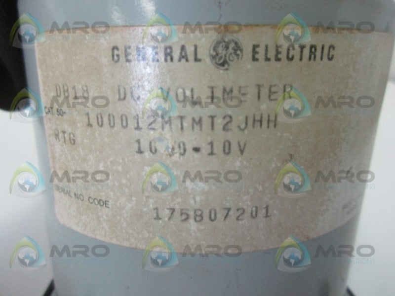 GENERAL ELECTRIC 50-100012MTMT2JHH DC VOLTMETER  UNMP