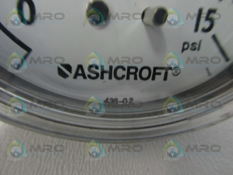 ASHCROFT 436-02 PRESSURE GAUGE  UNMP