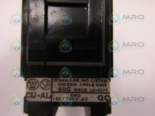WESTINGHOUSE QC120 CIRCUIT BREAKER  UNMP
