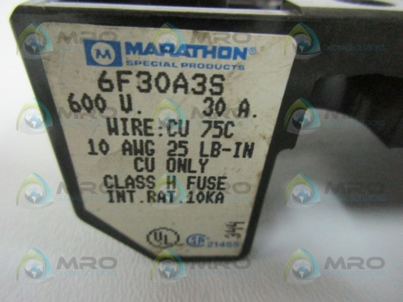 MARATHON 6F30A3S FUSE BLOCK HOLDER  UNMP