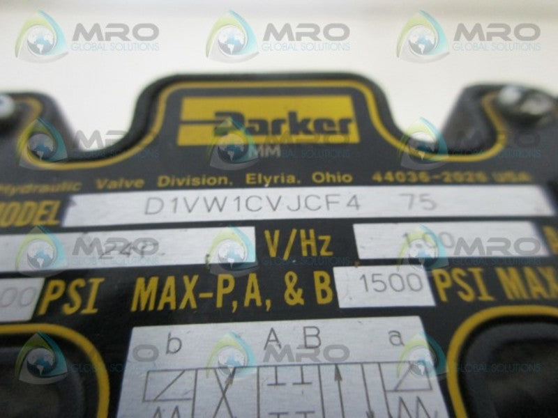 PARKER D1VW1CVJCF4-75 HYDRAULIC DIRECTIONAL VALVE SOLENOID  UNMP