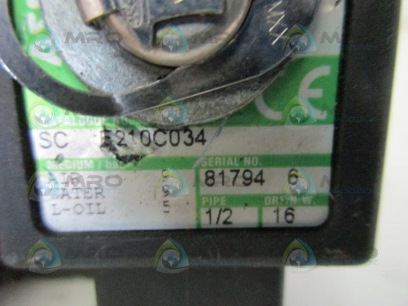 ASCO SCE210C034 SOLENOID VALVE  UNMP