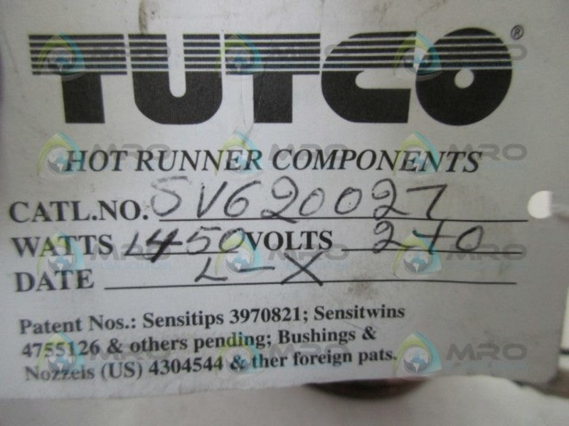 TUTCO SV620027 HOT RUNNER COMPONENT  UNMP