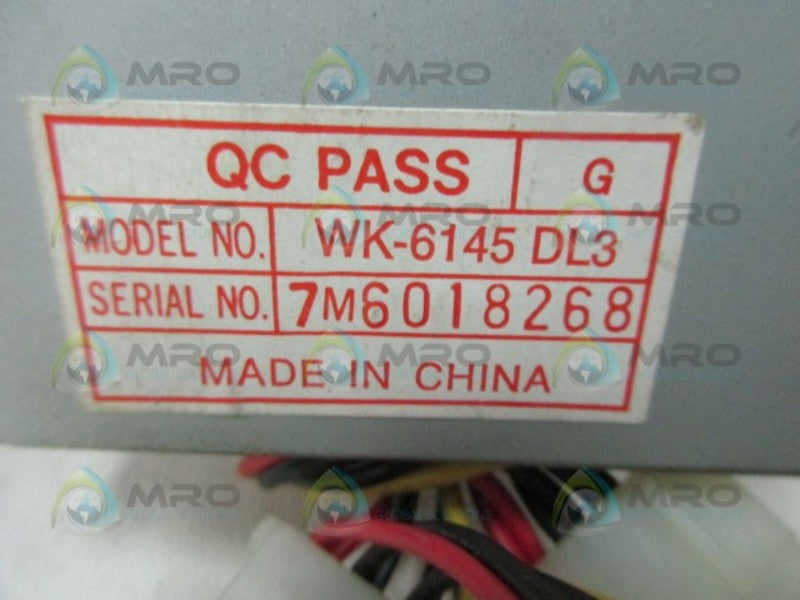POWER TRONIC WK-6145DL3 SWITCHING POWER SUPPLY  UNMP