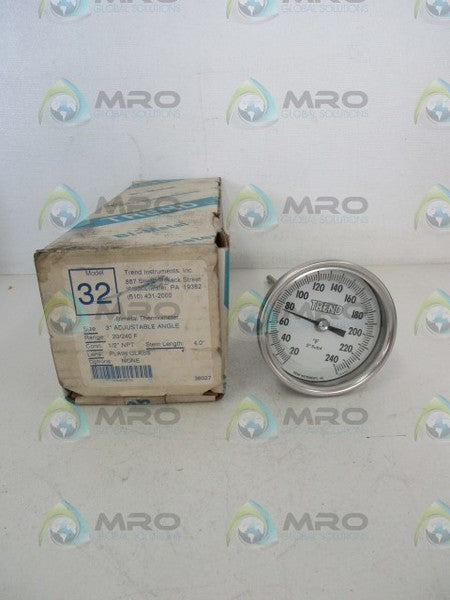 TREND 32 ADJUSTABLE TEMPERATURE GAUGE 20-240 4"  NSMP
