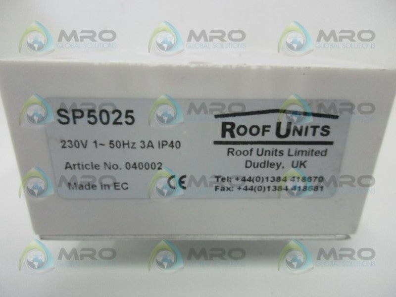 ROOF UNITS SP5025 SPEED CONTROLLER  UNMP