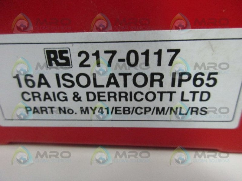 RS COMPONENTS 217-0117 DISCONNECT SWITCH  NSNP
