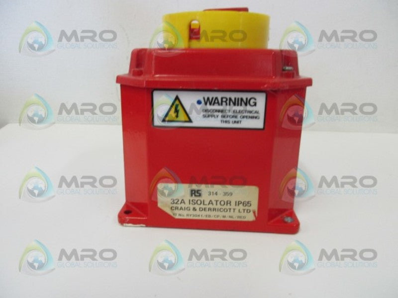 RS COMPONENTS 314-359 DISCONNECT SWITCH  UNMP