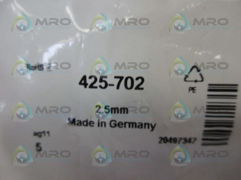 WEIDMULLER SAK2.5-279560000 425-702 END PLATES (PKG OF 5)  NSMP