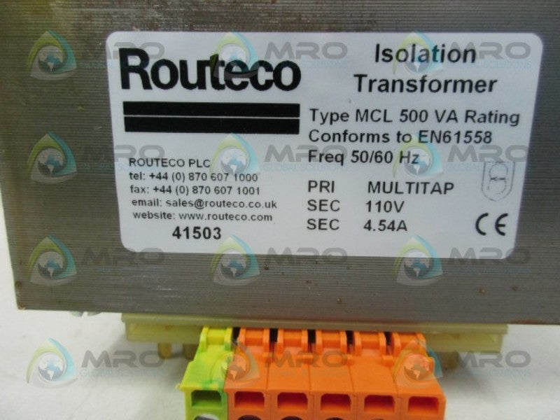 ROUTECO MCL500 ISOLATION TRANSFORMER  NSMP