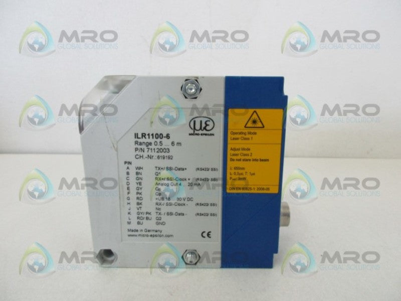 MICRO EPSILON ILR1100-6 DISPLACEMENT SENSOR  UNMP