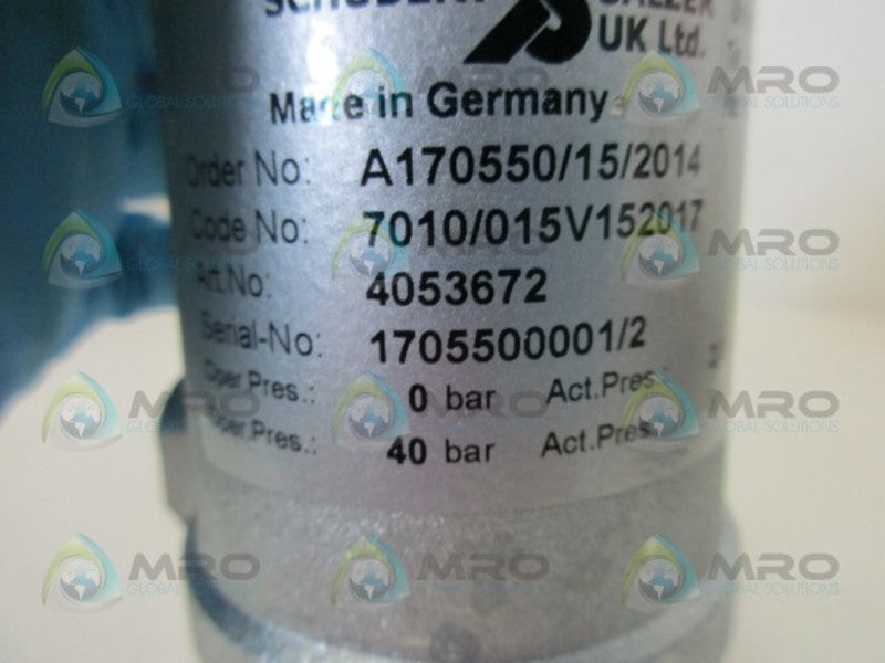 SCHUBERT & SALZER 7010/015V152017 ANGLE SEAT VALVE  NSNP