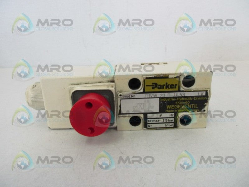 PARKER D1VW-20-B-JJ-53-1V HYDRAULIC SOLENOID VALVE  UNMP