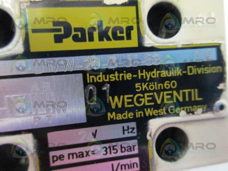 PARKER D1VW-20-B-JJ-53-1V HYDRAULIC SOLENOID VALVE  UNMP