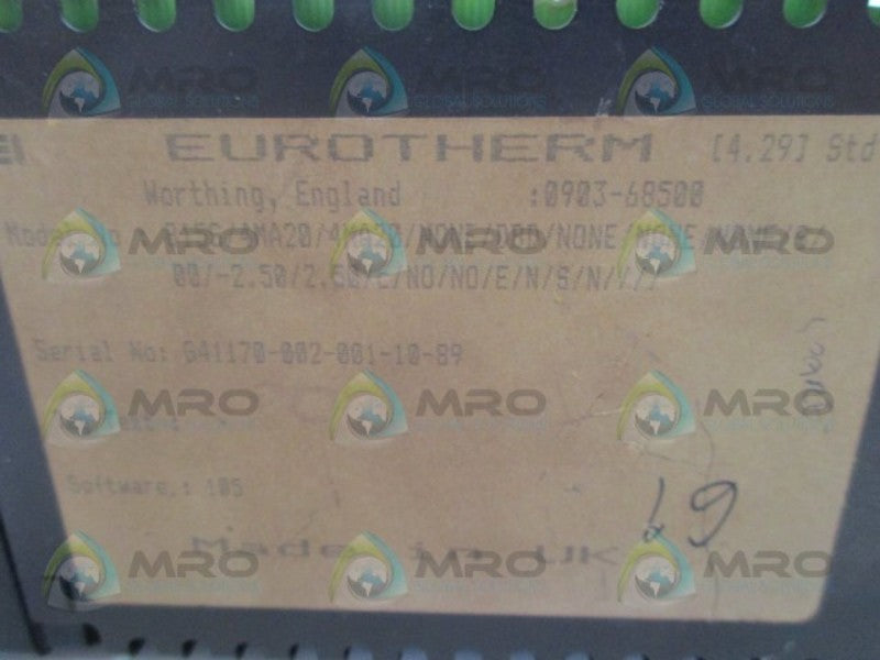 EUROTHERM 815S/4MA20/4MA20/NONE/DBD/NONE/NONE/NONE/S/00/-2.50/2.50/C/NO  UNMP