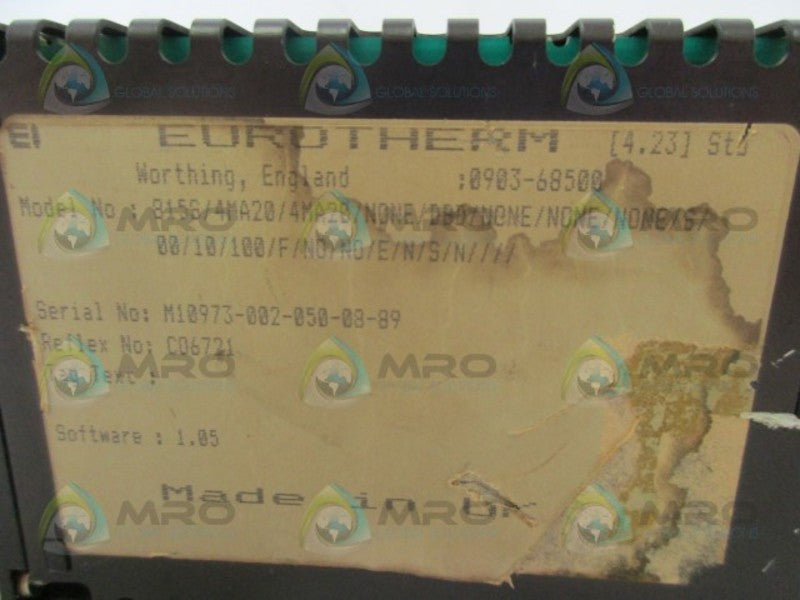 EUROTHERM 815S/4MA20/4MA20/NONE/DBD/NONE/NONE/NONE/S/ CONTROL  UNMP