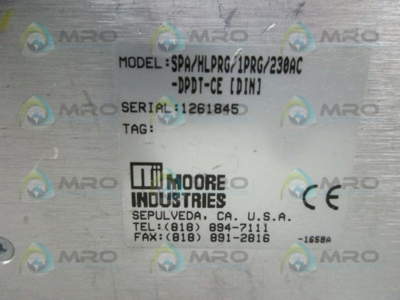 MOORE SPA/HLPRG/1PRG/230AC-DPDT-CE PROGRAMMABLE ALARM  UNMP
