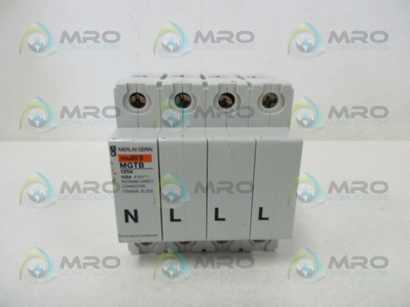 MERLIN GERIN MGTB1254 INCOMING DIRECT CONNECTION TERMINAL BLOCK  UNMP