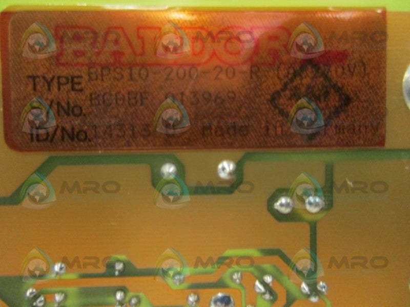 BALDOR BPS10-200-20-R SERVO DRIVE AMPLIFER  NSNP